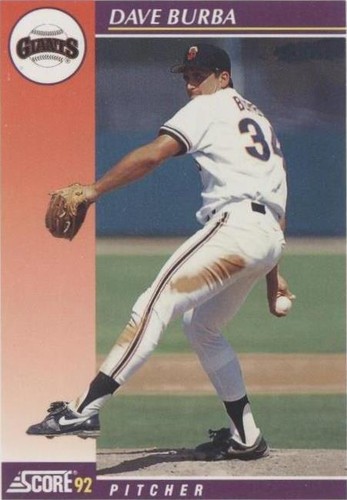 1992 Score Rookie & Traded - Dave Burba #51T