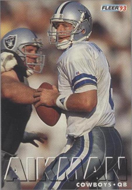 Fleer Shell Fact 1993 (Fútbol y académicos: un equipo de campeonato) Troy Aikman #66