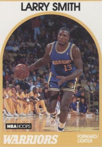 1989 NBA Hoops Card # 168 Larry Smith - Golden State