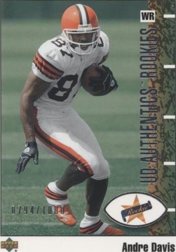2002 UD Authentics Andra Davis #103