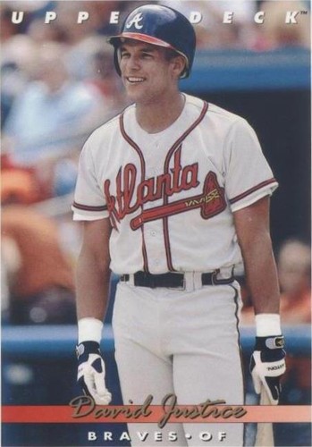 470 大リーグカード　デービッド.ジャスティス Amazon.com: 1993 Upper Deck Series 1 Baseball #366 David
