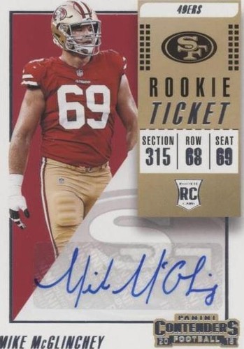 2018 Panini Contenders Mike McGlinchey #231