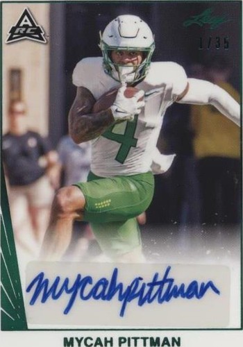 2021 Leaf Memories Mycah Pittman #BA-MP1