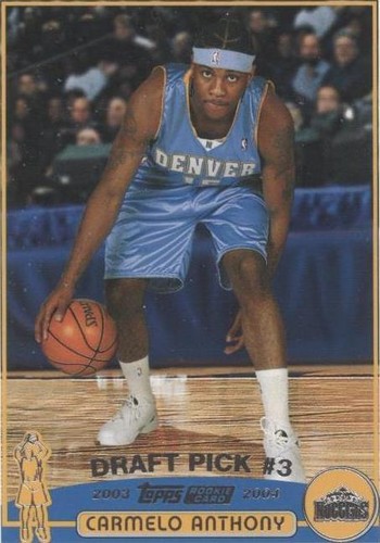 NBAカード　Carmelo Anthony rc refractor 2003-04 Topps Chrome - Black Refractor #113 Carmelo Anthony