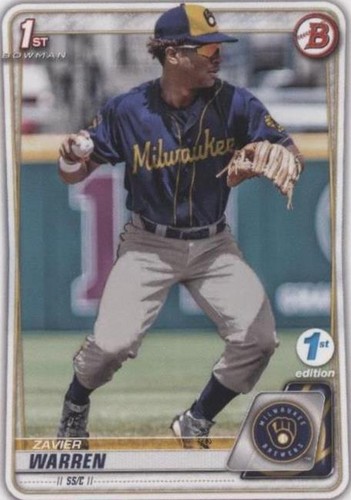 2020 Bowman Draft 1st Edition - Zavier Warren #BD-97