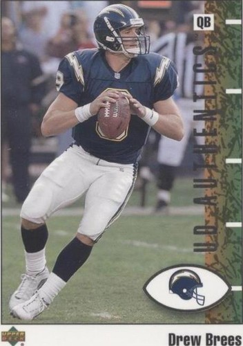2002 UD Authentics Drew Brees #72