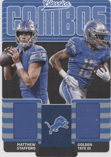 2018 Panini Classics Golden Tate Matthew Stafford #19