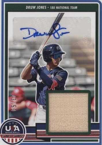 Druw Jones autograph Panini　/399 2022 Panini USA Baseball Stars & Stripes - Druw Jones #180
