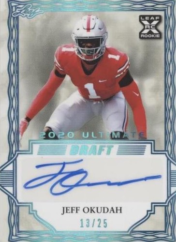 2020 Leaf Ultimate Draft Jeff Okudah #BA-JO1
