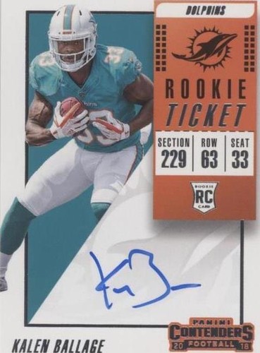 2018 Panini Contenders Kalen Ballage #134