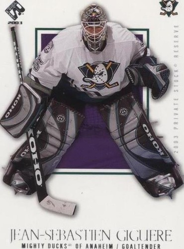 2002-03 Pacific Private Stock Reserve - Jean-Sebastien Giguere #1