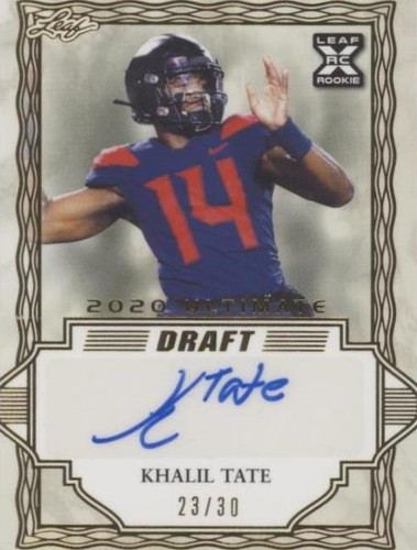 2020 Leaf Ultimate Draft Khalil Tate #BA-KT1