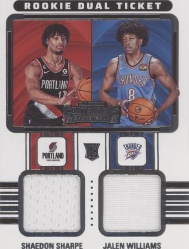 2022-23 Panini Contenders - Shaedon Sharpe/Jalen Williams #RT2-JWS