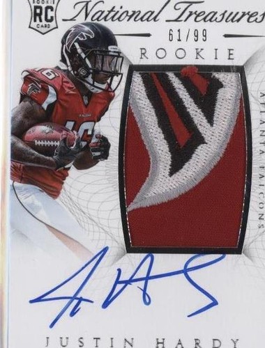 2015 Panini National Treasures Justin Hardy #115
