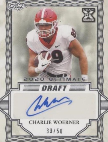 2020 Leaf Ultimate Draft Charlie Woerner #BA-CW2