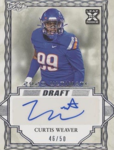 2020 Leaf Ultimate Draft Curtis Weaver #BA-CW1