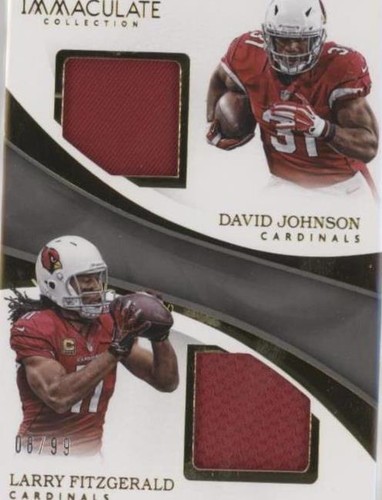 2017 Panini Immaculate Collection David Johnson Larry Fitzgerald #DU-11