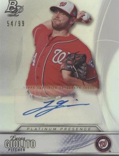 2016 Bowman Platinum - Lucas Giolito #PPA-LG