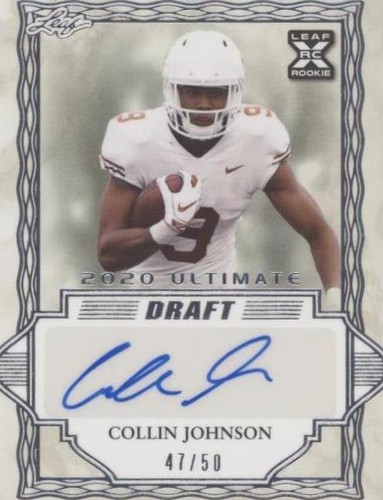 2020 Leaf Ultimate Draft Collin Johnson #BA-CJ1
