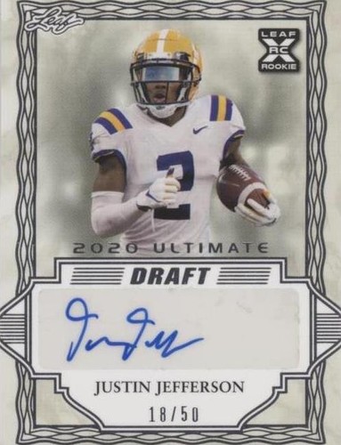 2020 Leaf Ultimate Draft Justin Jefferson #BA-JJ3