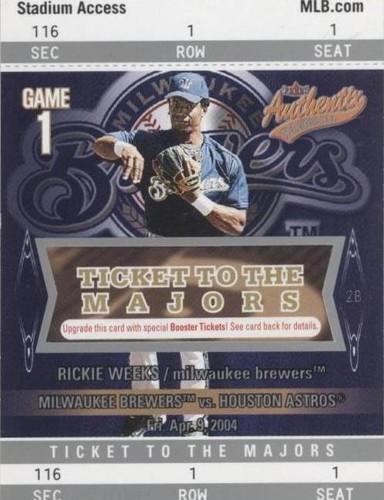 2004 Fleer Authentix - Rickie Weeks #101