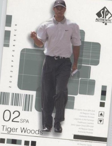 2002 SP Authentic - Tiger Woods #1SPA