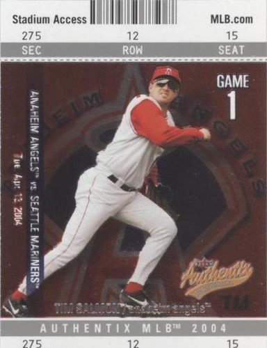 2004 Fleer Authentix - Tim Salmon #85