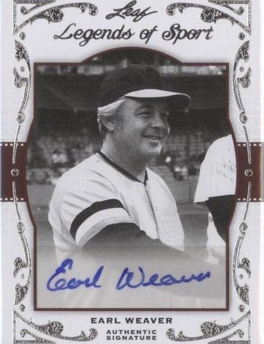 2011 Leaf Legends of Sport - Earl Weaver #BA-26