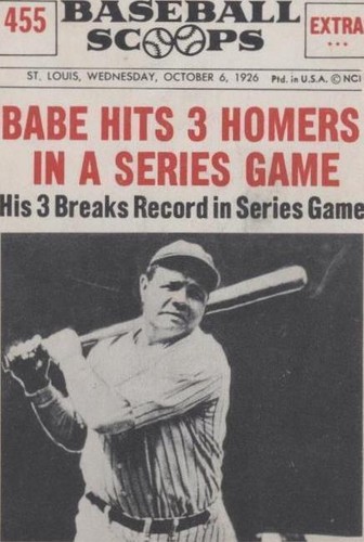 1961 Nu-Cards Baseball Scoops - Babe Ruth #455