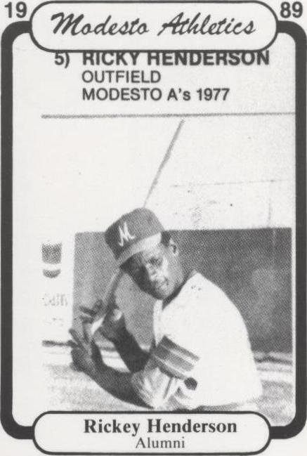 Frank Chong Modesto A's 1989 - Rickey Henderson #33