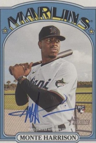 2021 Topps Heritage - Monte Harrison #ROA-MH