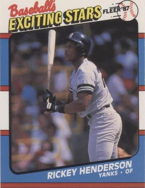 Fleer Baseball's Eciting Stars 1987 - Rickey Henderson #24
