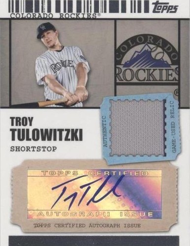 2009 Topps Ticket To Stardom - Troy Tulowitzki #TSAR-TT