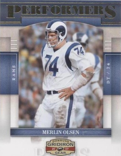 2007 Donruss Gridiron Gear Merlin Olsen #P-27