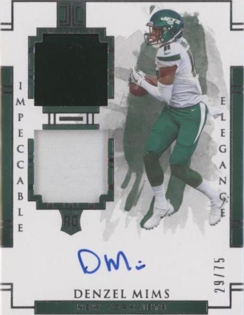 2020 Panini Impeccable Denzel Mims #123
