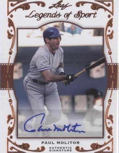 2011 Leaf Legends of Sport - Paul Molitor #BA-63