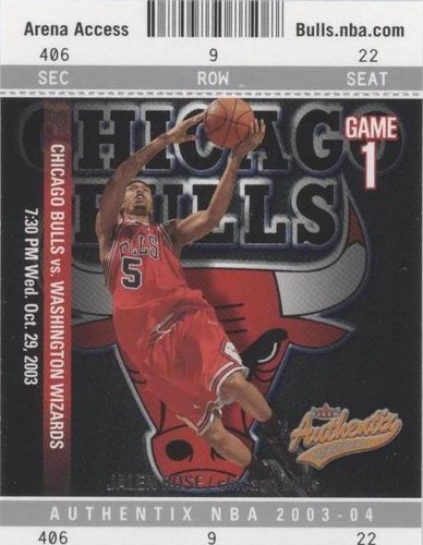 2003-04 Fleer Authentix - Jalen Rose #82