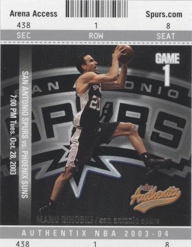2003-04 Fleer Authentix - Manu Ginobili #10
