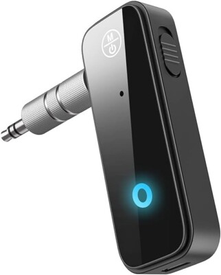 Upgraded Ankilo Aux Bluetooth Adapter for Car 2 in 1 Bluetooth 5.0 Receiver f...