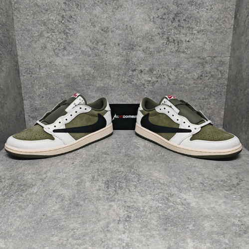 JORDAN LEVEL SS/NEW - AIR JORDAN 1 RETRO LOW OG SP TRAVIS SCOTT MEDIUM OLIVE DM7866-200