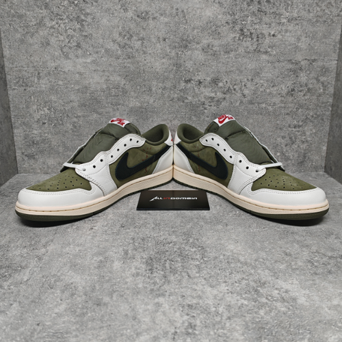 JORDAN LEVEL SS/NEW - AIR JORDAN 1 RETRO LOW OG SP TRAVIS SCOTT MEDIUM OLIVE DM7866-200