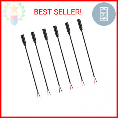 6Pcs 3.5mm Female Jack to Bare Wire Open End TS 2 Pole Mono 1/8inch 3.5mm Jack P