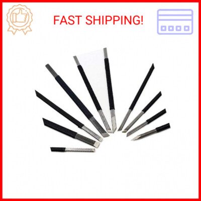 Toolso Stone Carving Tool 10pcs High-Carbon Steel Carving Chisels/Knives Kits