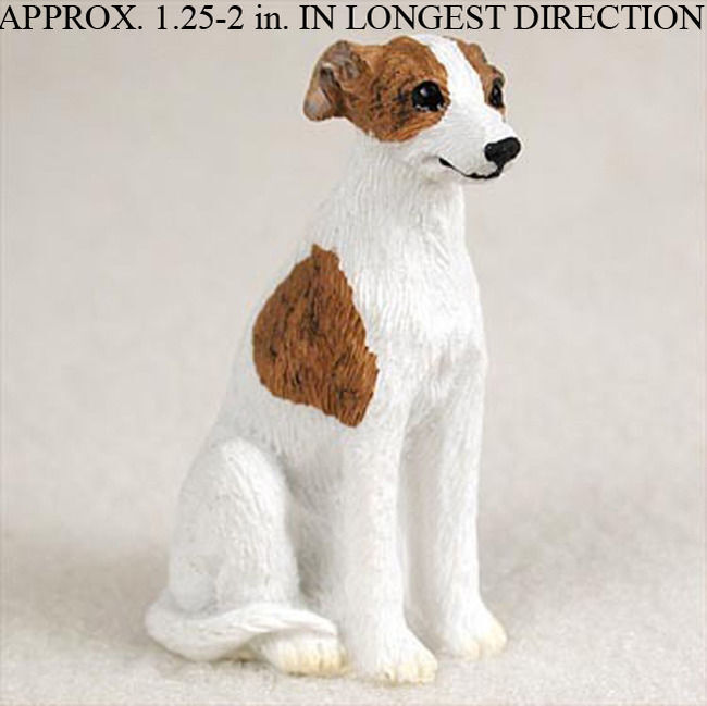 Whippet Mini Hand Painted Figurine Brindle/Wh