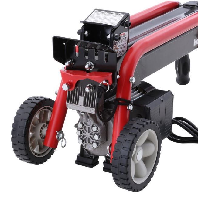 Portable Log Splitter, 15-Amp 5-Ton RAM Splitting Force Electric Log Splitters