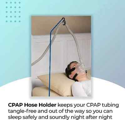 CPAP Sleep Hose Holder Compact Design Tangle Proof Tube Blue Oxygen