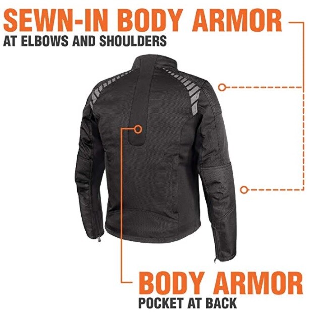 Pre-owned Harley-davidson Men's Geyser Stretch Riding Jacket - 98391-19vm In Black