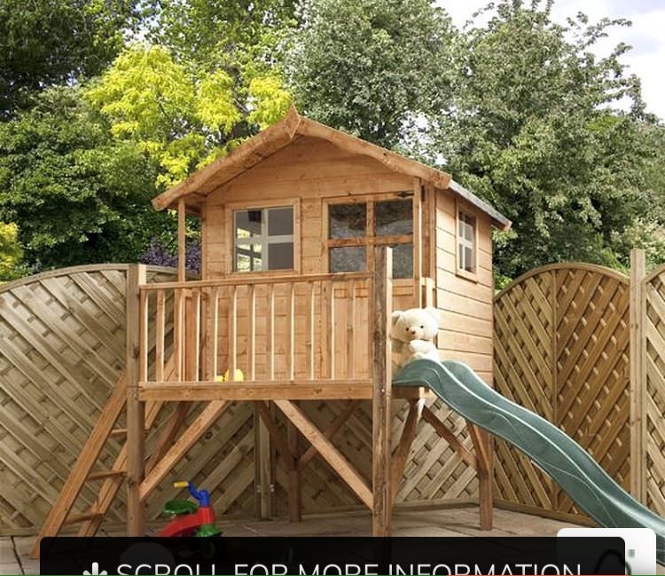 Honeypot Wooden Playhouse on Stilts with Slide in Aberdeen Gumtree