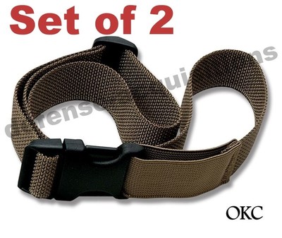 Set of 2 Ontario OKC3S Compatible Leg Strap Tactical Drop Leg COYOTE Cargo Strap