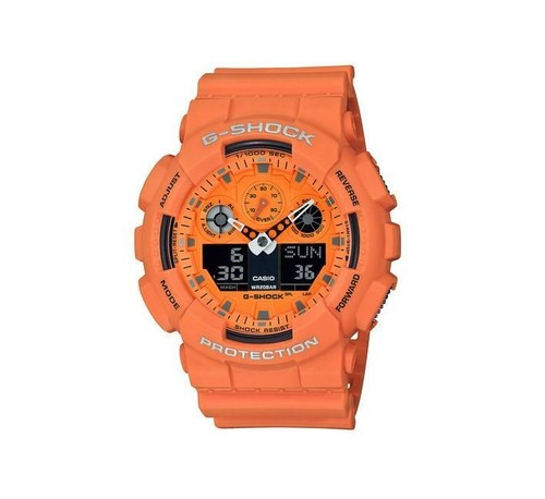 Pre-owned Casio Ga-100rs-4a  G-shock Rock Music Concept Analog Digital Men's Watch
